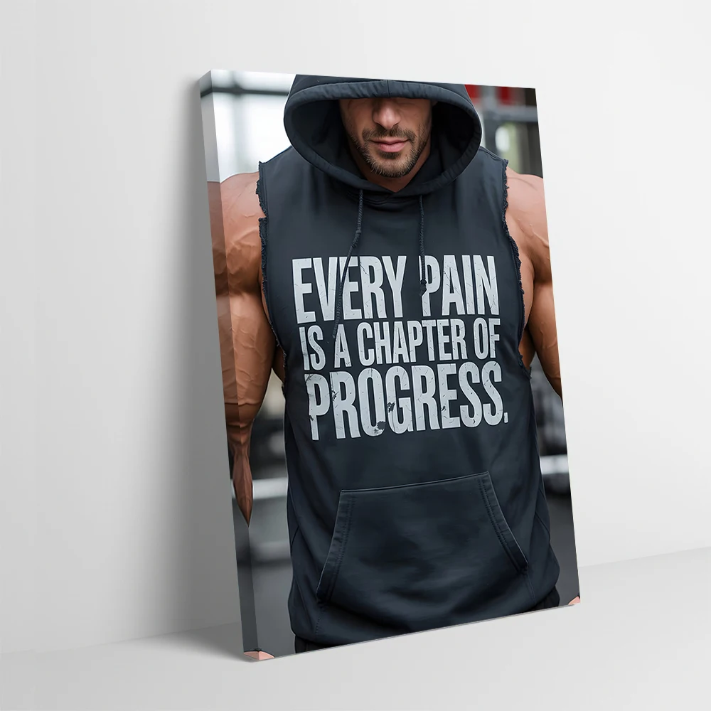 تحفيزية اللياقة البدنية الملابس المشارك تخصيص مطبوعة قماش اللوحة للصور جدار الفن غرفة المعيشة الديكور جدارية المنزل #1