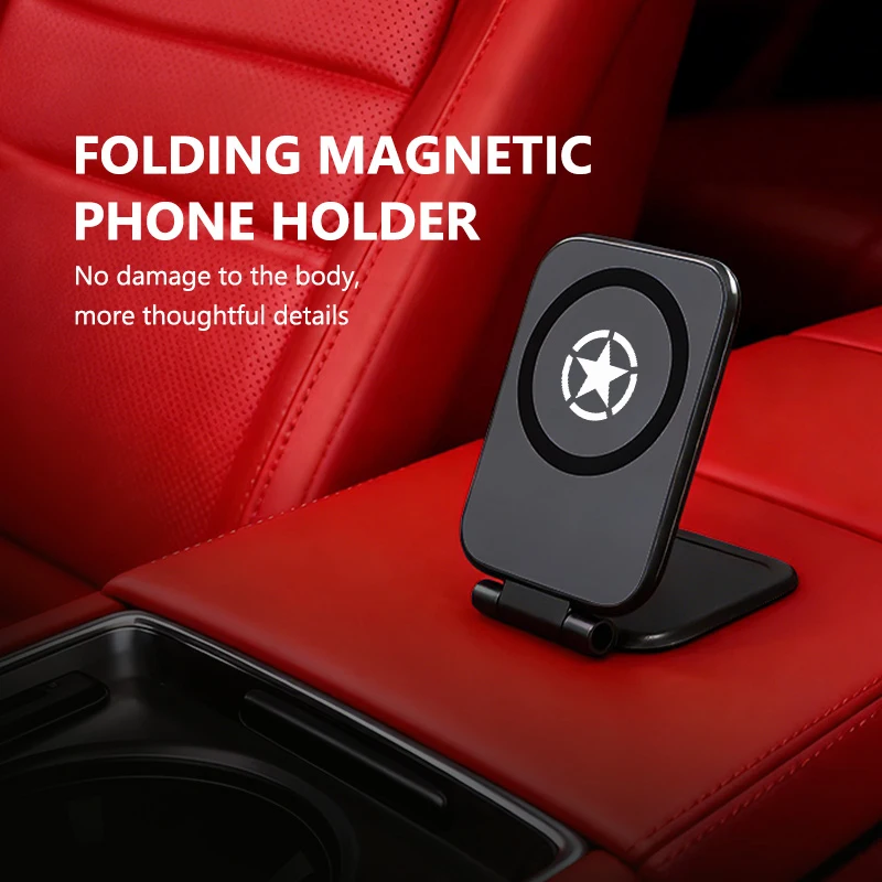 Soporte para teléfono móvil, soporte plegable magnético fino para teléfono de coche, para Jeep Wrangler Gladiator 2014 - 2021 Grand Cherokee Cherokee