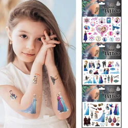 Random 2pcs Disney Frozen Anna Elsa Princess Temporary Tattoo Stickers Birthday Party Decoration Cartoon Sticker Toy Kids Gifts