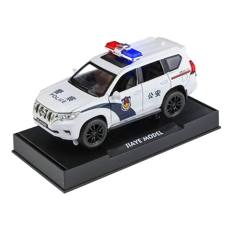 1:32 Prado SUV POLICE Alloy Car Diecasts Metal Toy Vehicles Car Model Collection Simulation Car Model Toy Gift