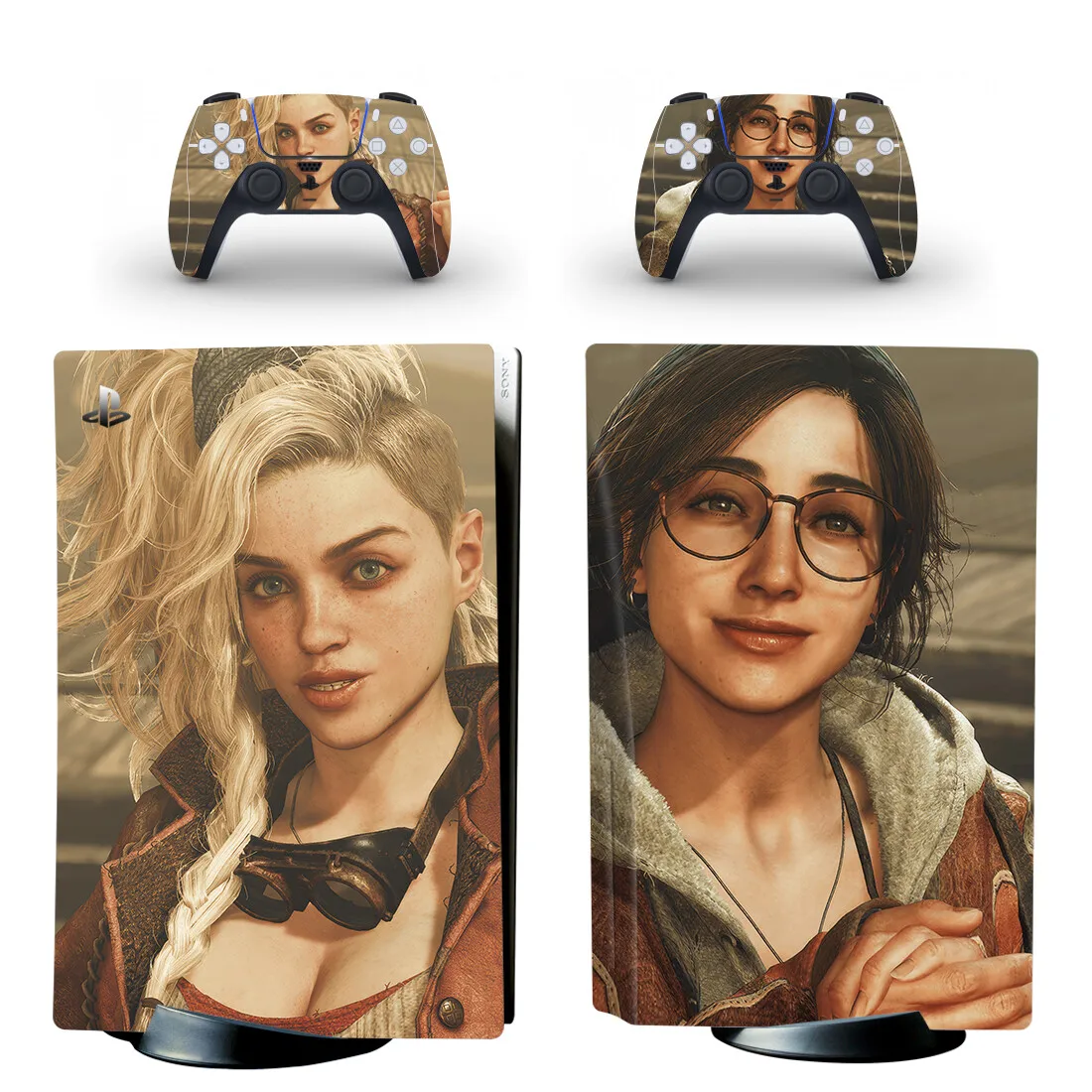 Monster Hunter Wilds PS5 القرص الجلد ملصق حامي غطاء لاصق لوحدة التحكم ووحدة التحكم PS5 القرص الجلد ملصق الفينيل