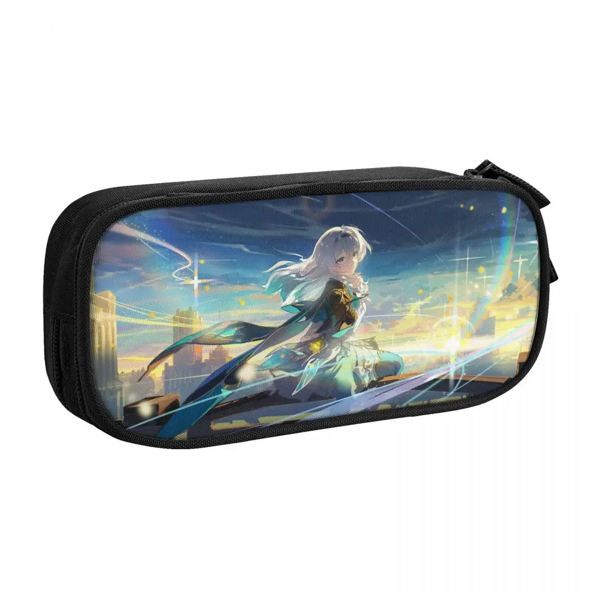Honkai Star Rail Firefly Character Big Capacity Pencil Pen Case College School Large Storage Bag Pouch Holder Box Organizer
