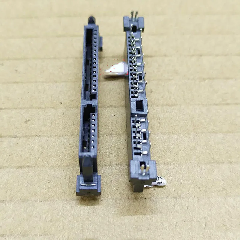 10PCS SATA Connector Socket SATA Female Header 7+15P (22P Total) 180° Vertical Straight Pin, Dual-Row Offset Pin, Through-Hole