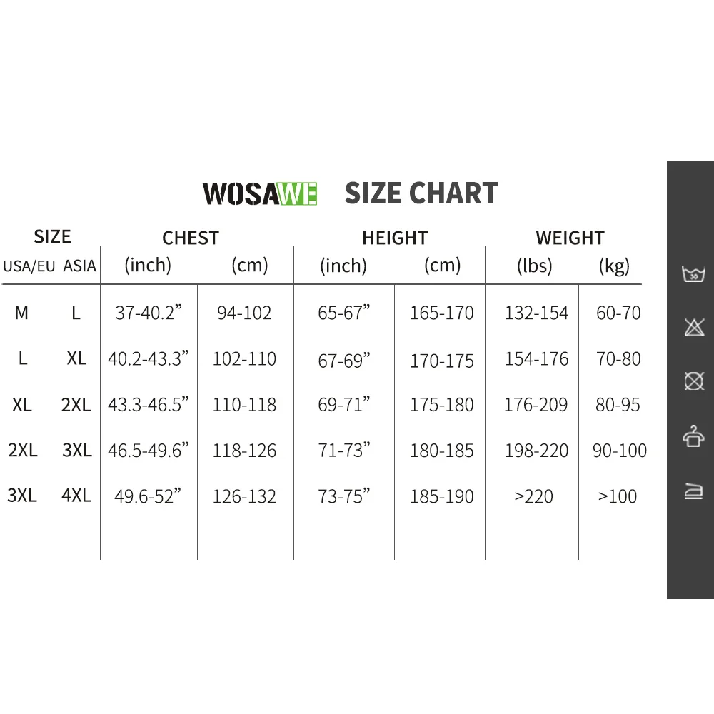 WOSAWE Ultralight Men\'s Cycling Windbreaker Reflective Jacket Windproof Water Resistant MTB Road Bicycle Long Jersey Wind Coat