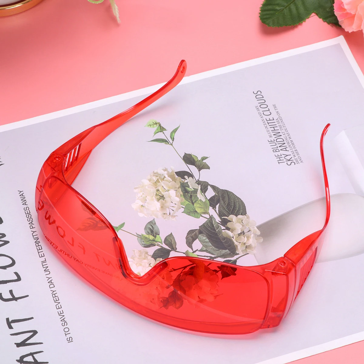 

Windproof Goggles Durable Glasses Transparent Lens Colorful Shutters Portable Dustproof Protective Outdoor Eye Gear