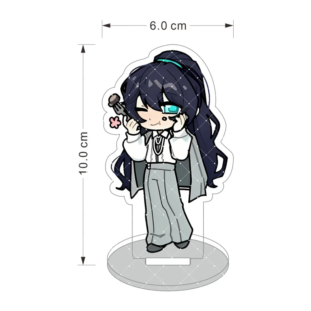 Limbus Company 10cm Acrylic Stand Keychain Dante Ryoshu Ishmael Rodion Q Chibi Figure Double Side Print Desk Decor Fans Gift