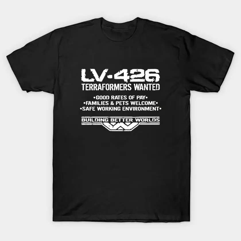 vintage Étrangers LV-426 T-Shirt Weyland Yutani 100% Cotton xenomorphe  Alien ripley  retro horror movie plus size clothing