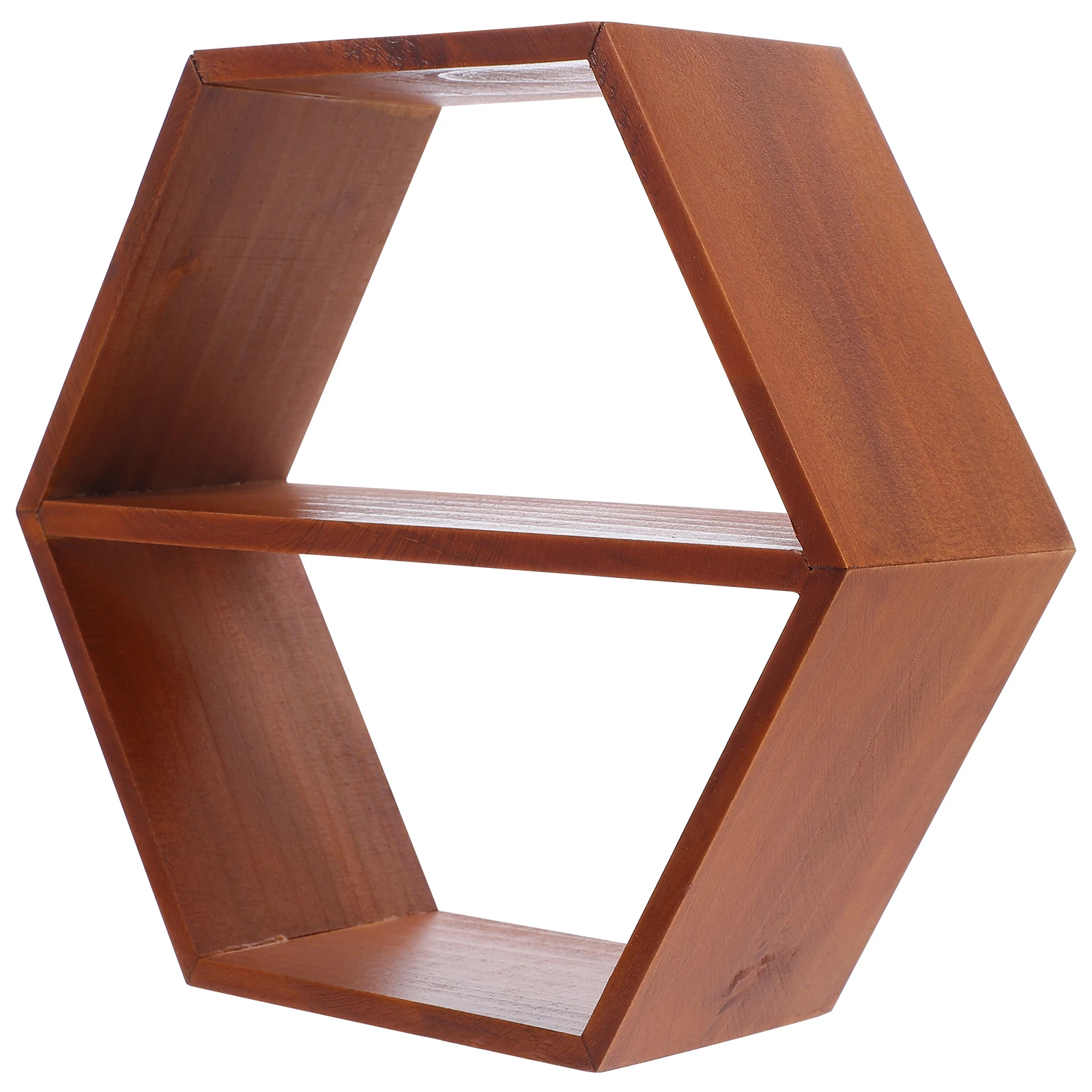 

Wooden Wall Shelf Hexagonal Multi Layer Storage Rack Decor Mounted Floating Shelves Space Saving Organizer Wall Storage