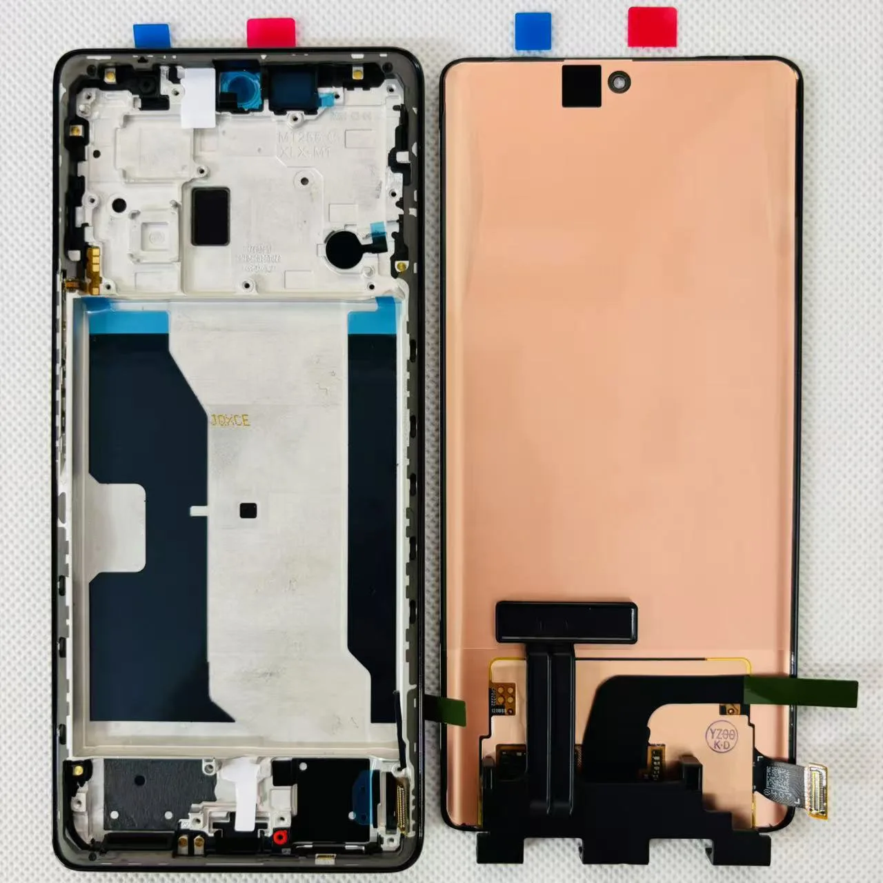 AMOLED 6.78'' 정품 새제품 vivo V40 Lite V2341용 곡면 LCD 디스플레이 스크린 + 터치 패널 디지타이저 어셈블리 (프레임 포함)