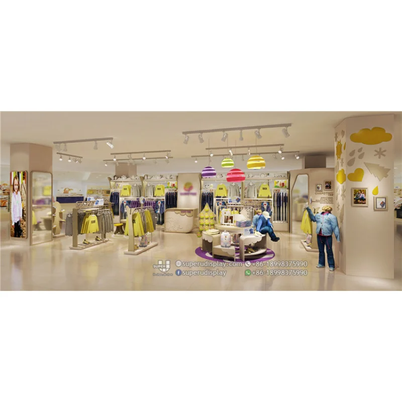 (Customized) kids dress garment shop design store interior design display furniture