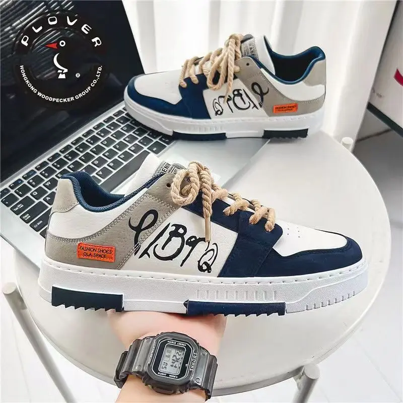 Novo designer de moda sapatos masculinos plataforma casual tênis rendas até formadores estudante tênis dos homens vulcanizado sapatos zapatillas