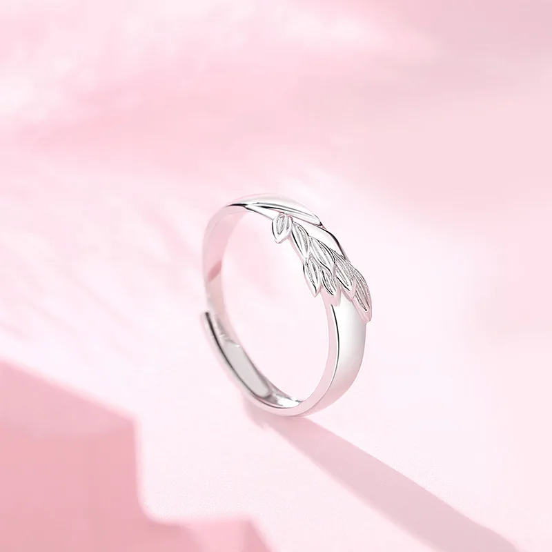 Thaya 100% S925 Sterling Silber Damen Ring für Paare Feder Design Luxus Ehering für Liebhaber Verlobungsfeier Schmuck