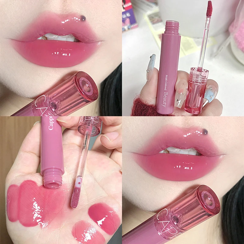 Juice Grape Red Mirror Water Gloss Lip Gloss Moisturizing Liquid Lipstick Crystal Jelly Lip Oil Lip Tint Korean Makeup Cosmetics