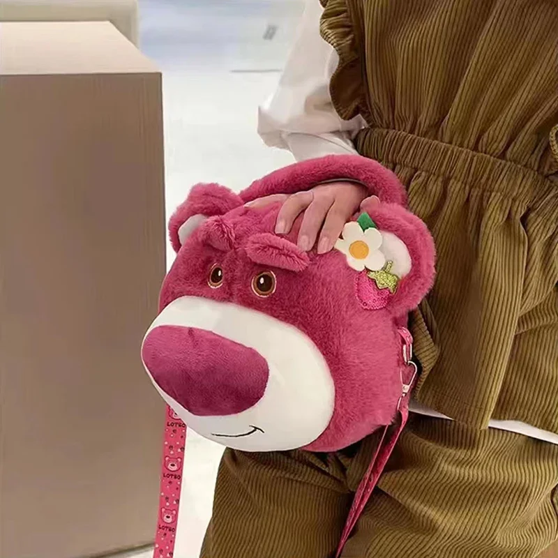 Disney Toy Story Handbag, carteira de pelúcia macia, bolsa bolsa bolsa, Lotso, aniversário, melhor presente para crianças, menina, crianças, jovem