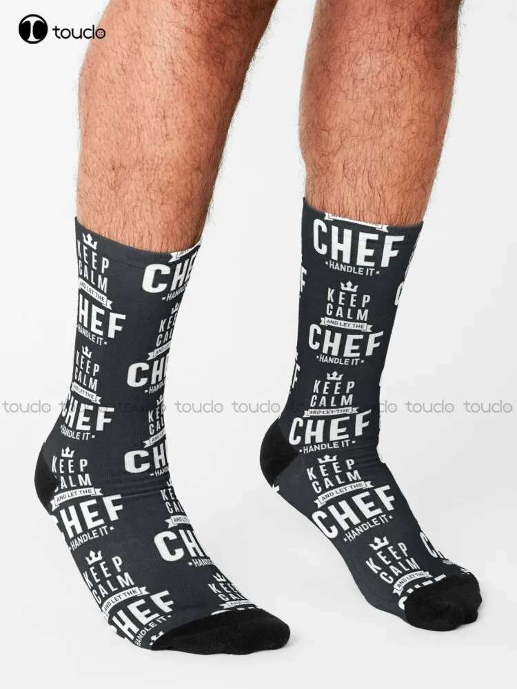 Chef Work Job Title Gift Socks Dance Socks Personalized Custom Unisex Adult Teen Youth Socks 360° Digital Print Hd High Quality