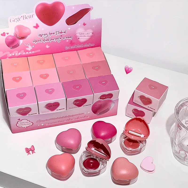 Gegebear Heart-shaped Lip And Cheek Balm — Fine-milled, Soft Matte Finish With Delicate Pink Tones For A Blushing Look 2025