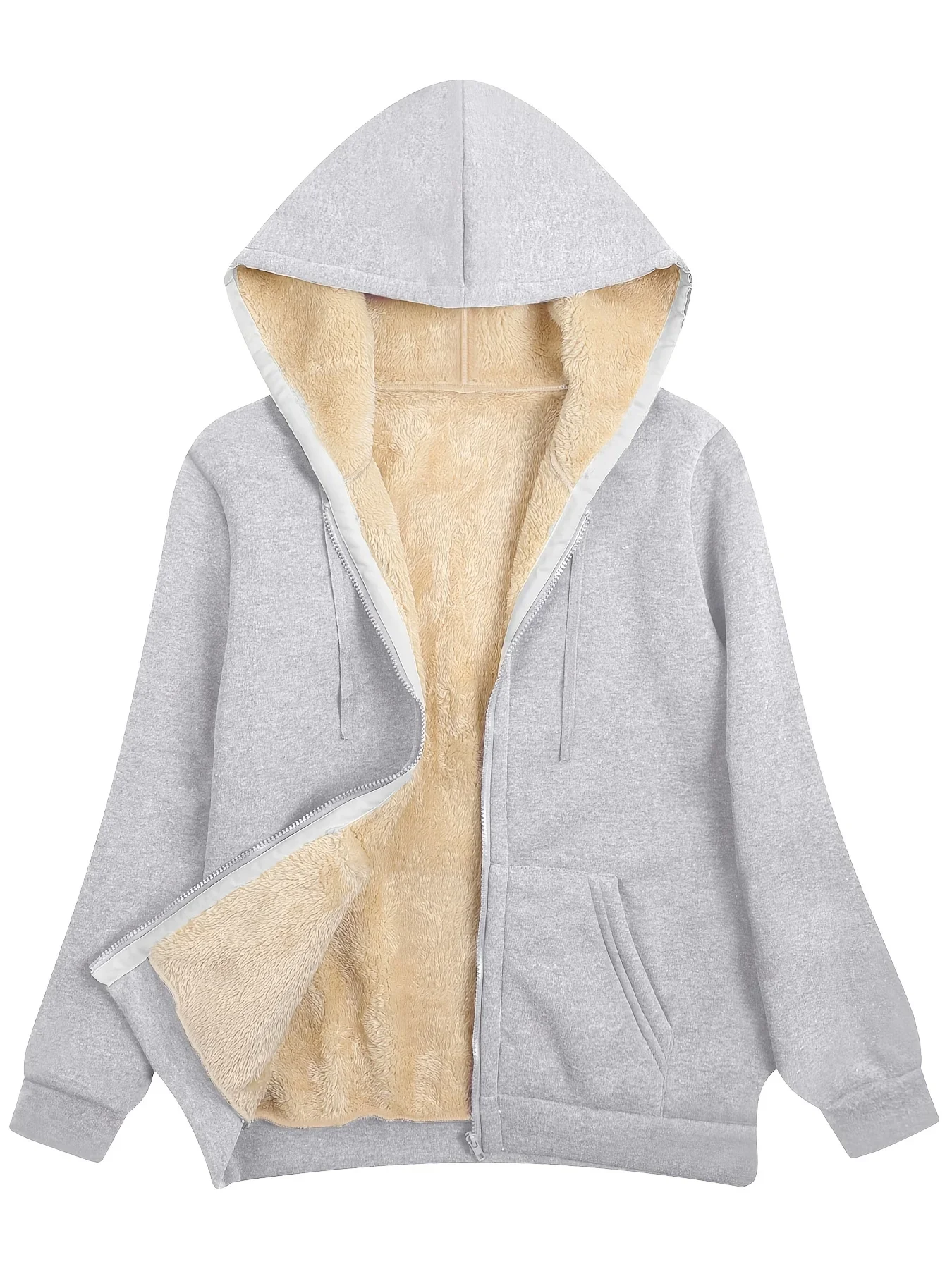 European and American Cross-Border Fall/Winter Lined Women's Hooded Jackets and Hoodies