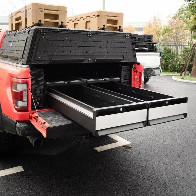

Truck Drawer System Pickup Truck Storage Box Truck Bed Slide Box for Camping