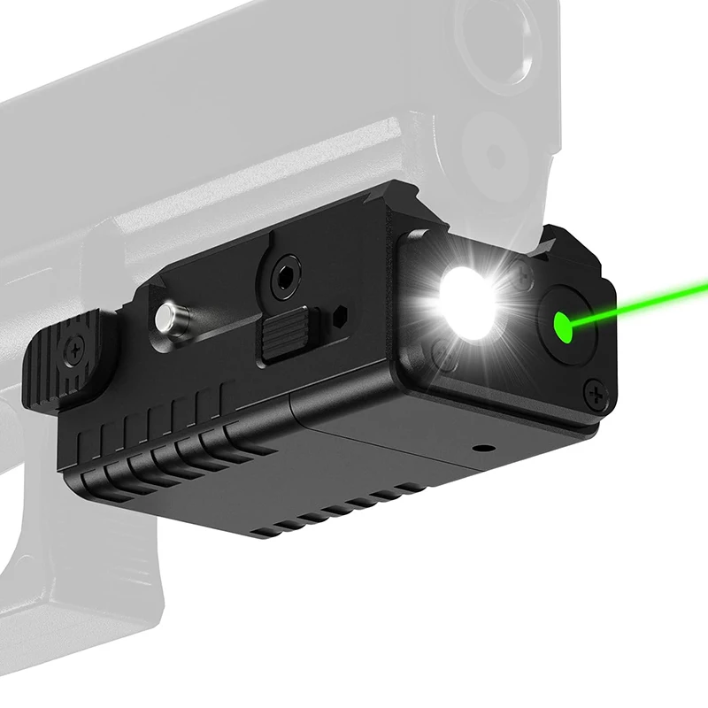 MDGRWY MDG55 700lm Tactical Flashlight USB Rechargeable Red/Green Laser LED Combo Undermount Weapon Pistol Light For 20mm Rail