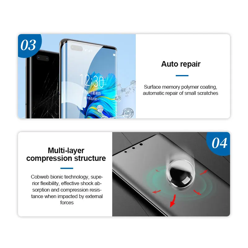 50 Stück neue Original Sunshine SS-075 HD Hydrogelfolie, Auto-Reparatur, mit Schnittcode, SS-075B 075E Anti-Blau-Mattfolie, TPU – Detail 14