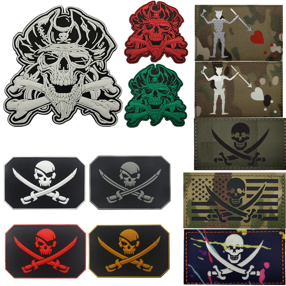 Edward Pirate Flag Clothing Patches Military Cloth Patches Character Nameplates Fine Embroidery and Vibrant 3D Patterns