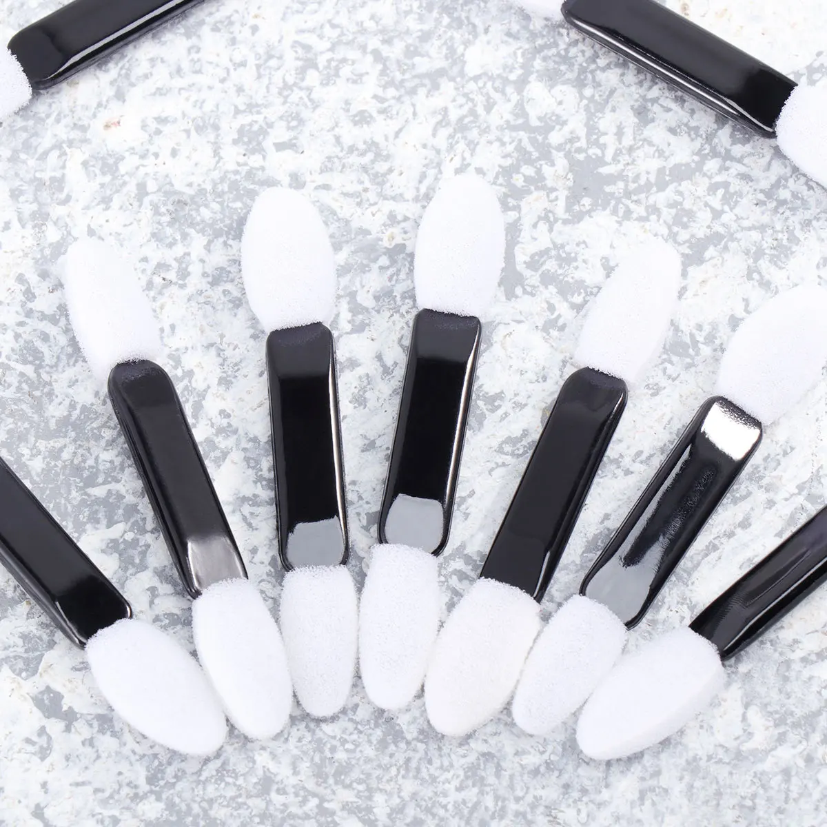 100 pièces double extrémité fard à paupières brosse voyage maquillage brosse ensemble pour femmes filles pointe ovale Eyeliner applicateur trousse à outils pinceaux pour les yeux