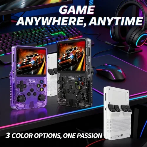 Imagen 1 del producto Consola de Juegos Portátil Retro R36S 【NUEVA 2026】 con Pantalla IPS de 3.5 Pulgadas, 128 GB de Almacenamiento, Juegos Precargados, Sistema Linux
