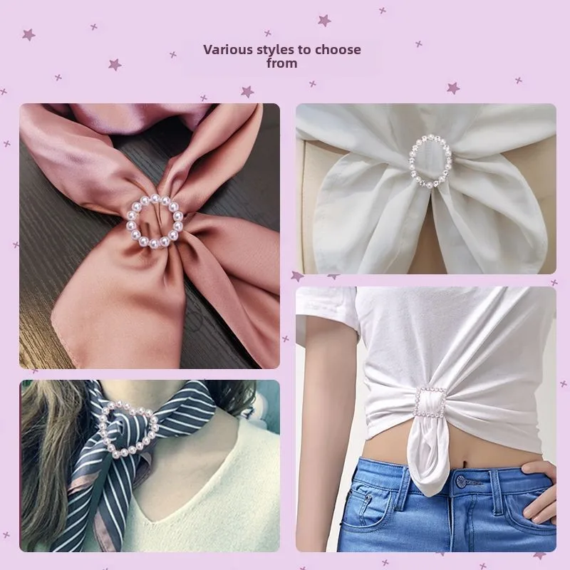 Fashion Waist Clip Belt Accessory for Tucking Shirts Securing Waistband Tightening Knots Stylish Scarf Ring
