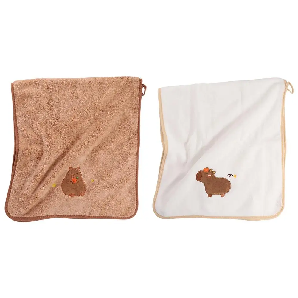 

Soft Capybara Pattern Cartoon Towel Coral Velvet Thicker Bath Towel Kawaii Super Absorbent Face Towel Bathroom