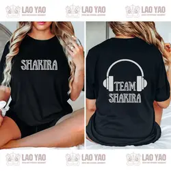 Shakira Las Mujeres Ya No Lloran Women's T-shirt Women's Clothing Hip Hop rapper Music AB Face T-shirt clothing