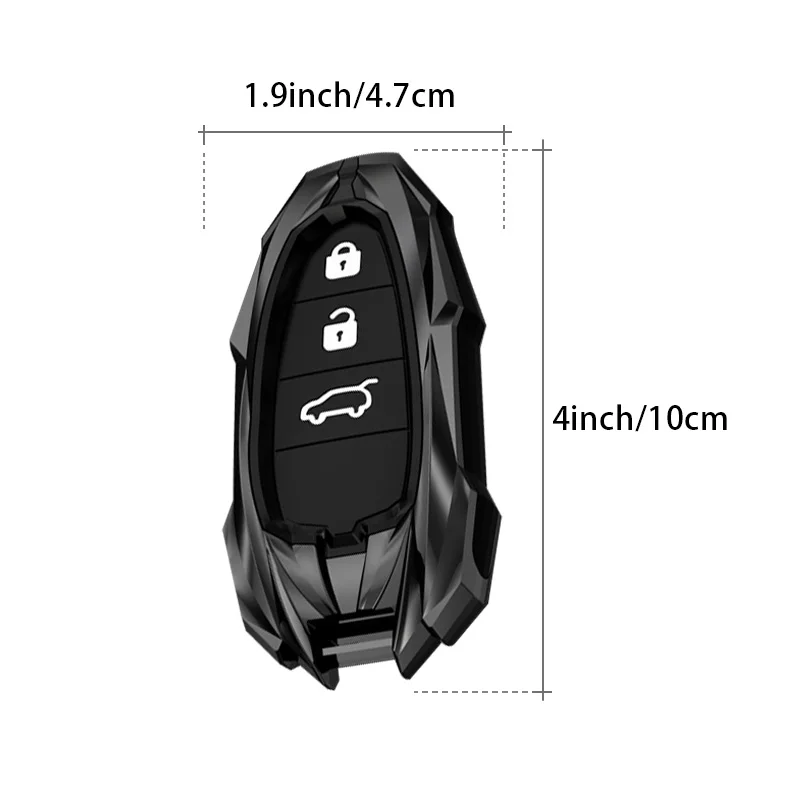 Fit for Hyundai Car Smart Key Case Cover Chain Shell Ring for Solaris, Sonata, Hybrid, Grand NEXO, NX4, New Santa I30, IX35,Ix45