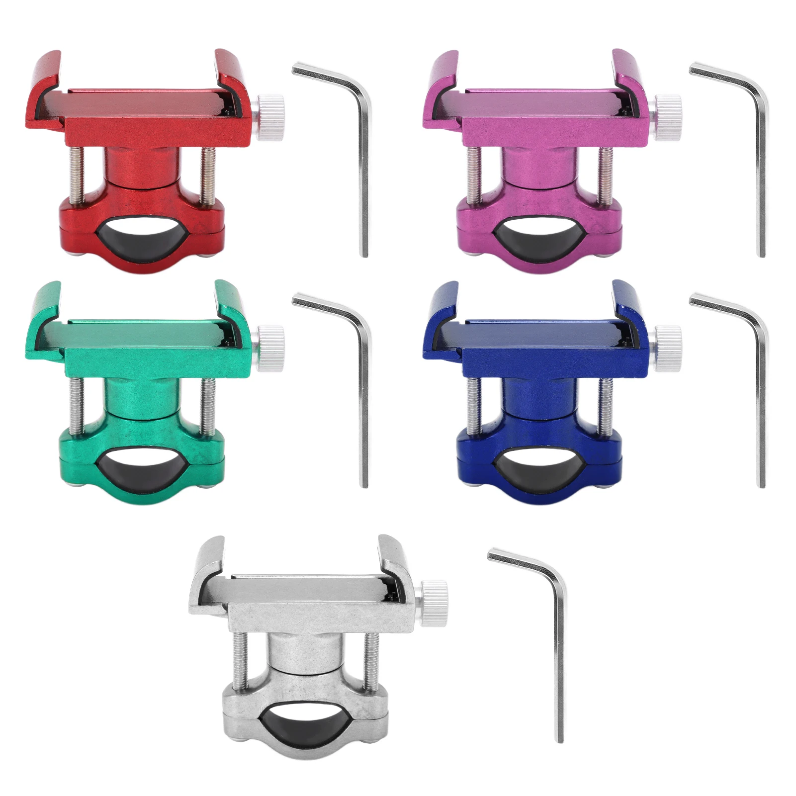 

Держатель для телефона на велосипеде Крепление для телефона на велосипеде Прочный держатель для телефона из алюминиевого сплава с шестигранным ключом для велосипедов Мотоциклы Скутеры