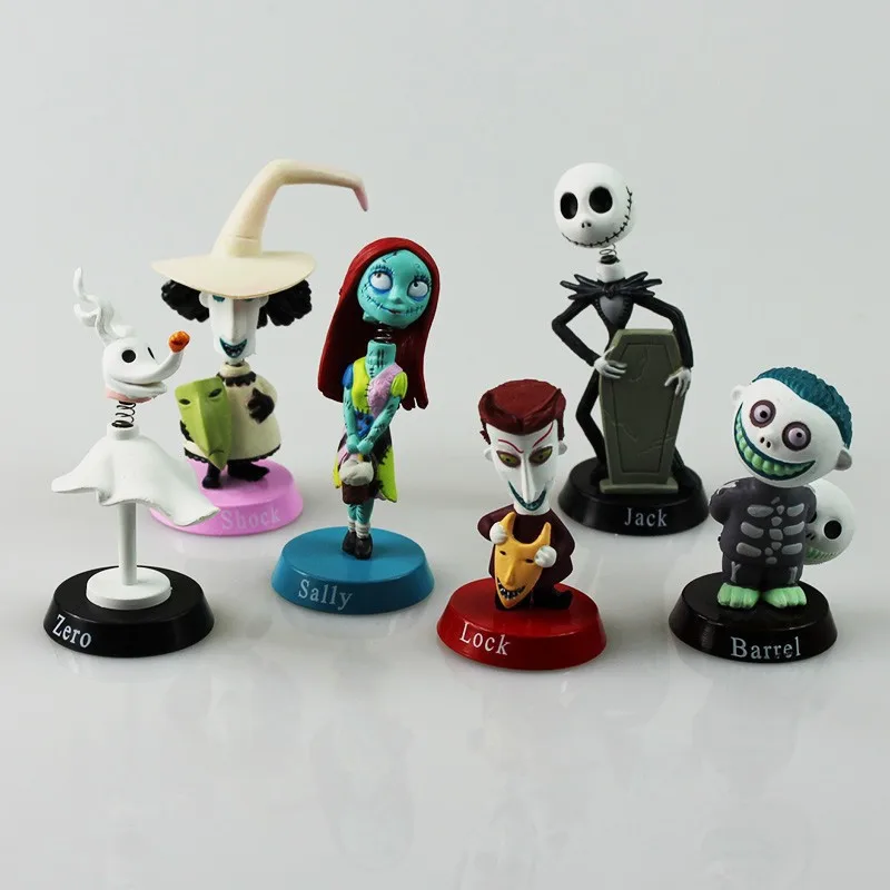 Incubo prima di Natale Jack Jack Skellington / Freddy Krueger Bobble Head Doll PVC Action Figure Collection Toy