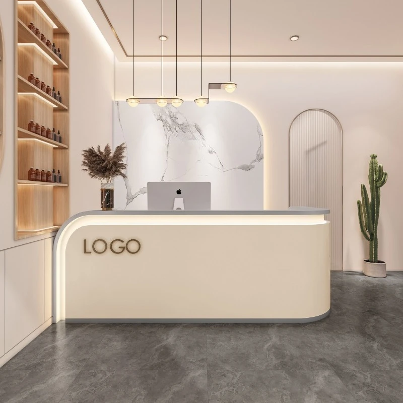 

Video Reception Desk Industrial Customer Center Recepcyjna Wooden Reception Desk Shop Mesa De Centro Reception Furniture