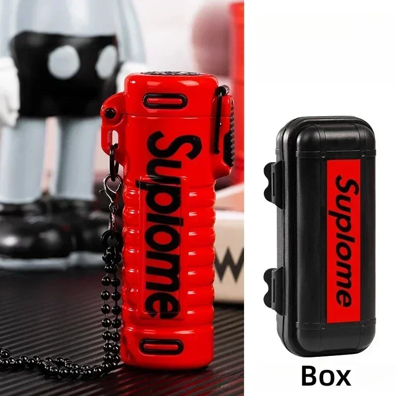 

Outdoor Windproof Waterproof Portable Butane Gas Lighter Trend Personalized Cigar Turbo Lighter Creative Gifts for Men and Women