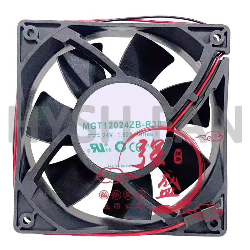 Ventilador de resfriamento do inversor de dois fios, novo e original, GT12024ZB-R38, 24V, 1.6 A