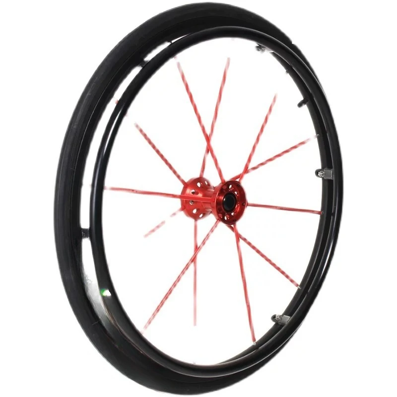 1pcs 24X 1inch Wheelchair Rear Wheels Lightweight Fast Rear Wheels Inflatable Puncture-Proof Tires Bearing 12.7mm