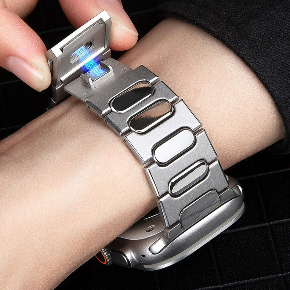Titan-Uhrenarmband für Apple Watch Series 11/10/9/8/7/6/5/SE/Ultra 3 2 mit Magnetverschluss für iWatch 49/46/45/44/42mm – Detail 13