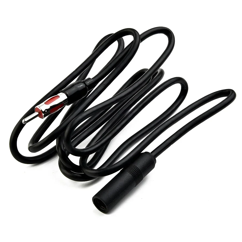 1.8M Car Radio Antenna AM FM Adapter Cable Auto Exterior Aerials Male To Female Extension Wire Replacement