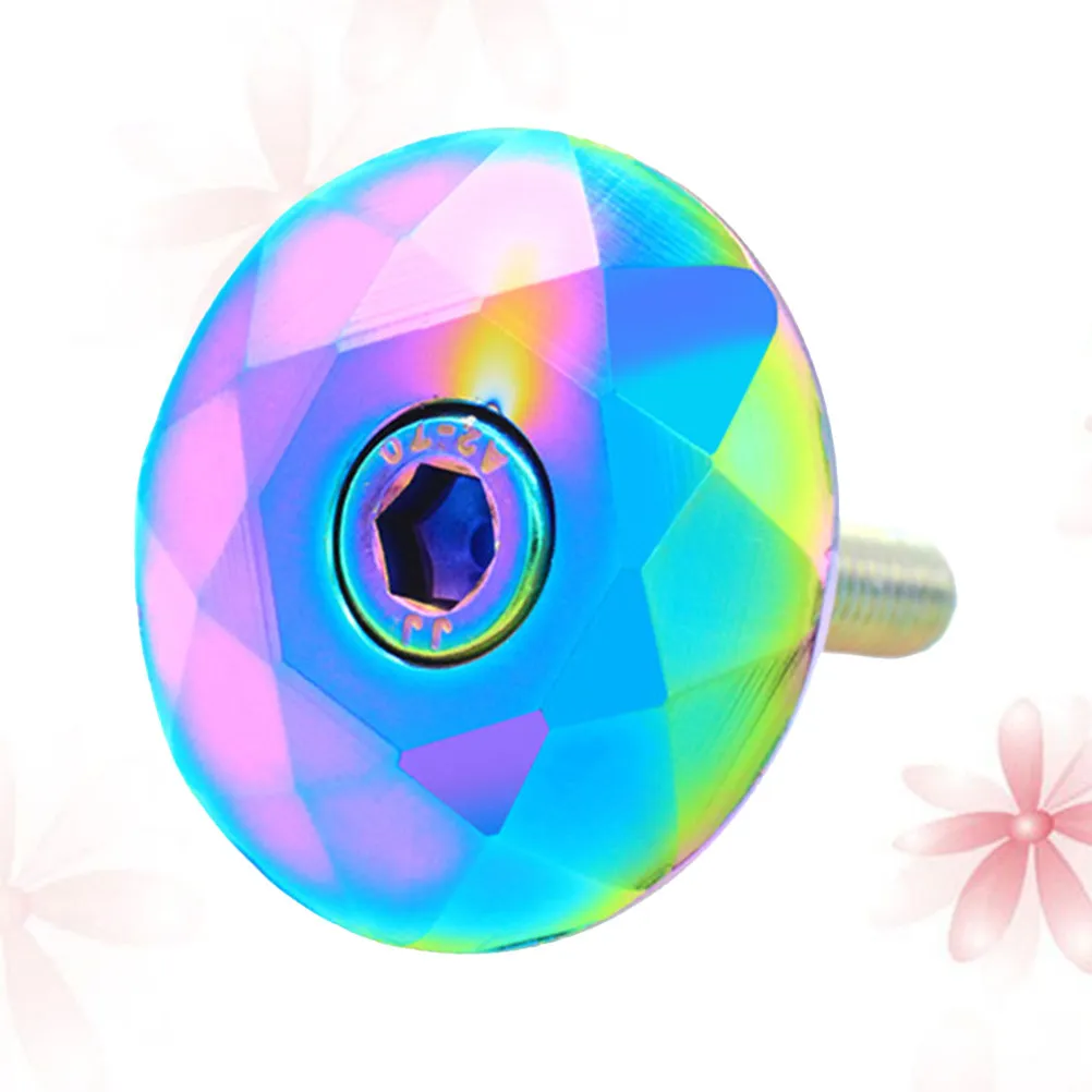 

1 шт. Премиальная крышка рулевой колонки из алюминиевого сплава для шоссейных велосипедов, прочная блестящая заглушка с болтом из нержавеющей стали, простая установка