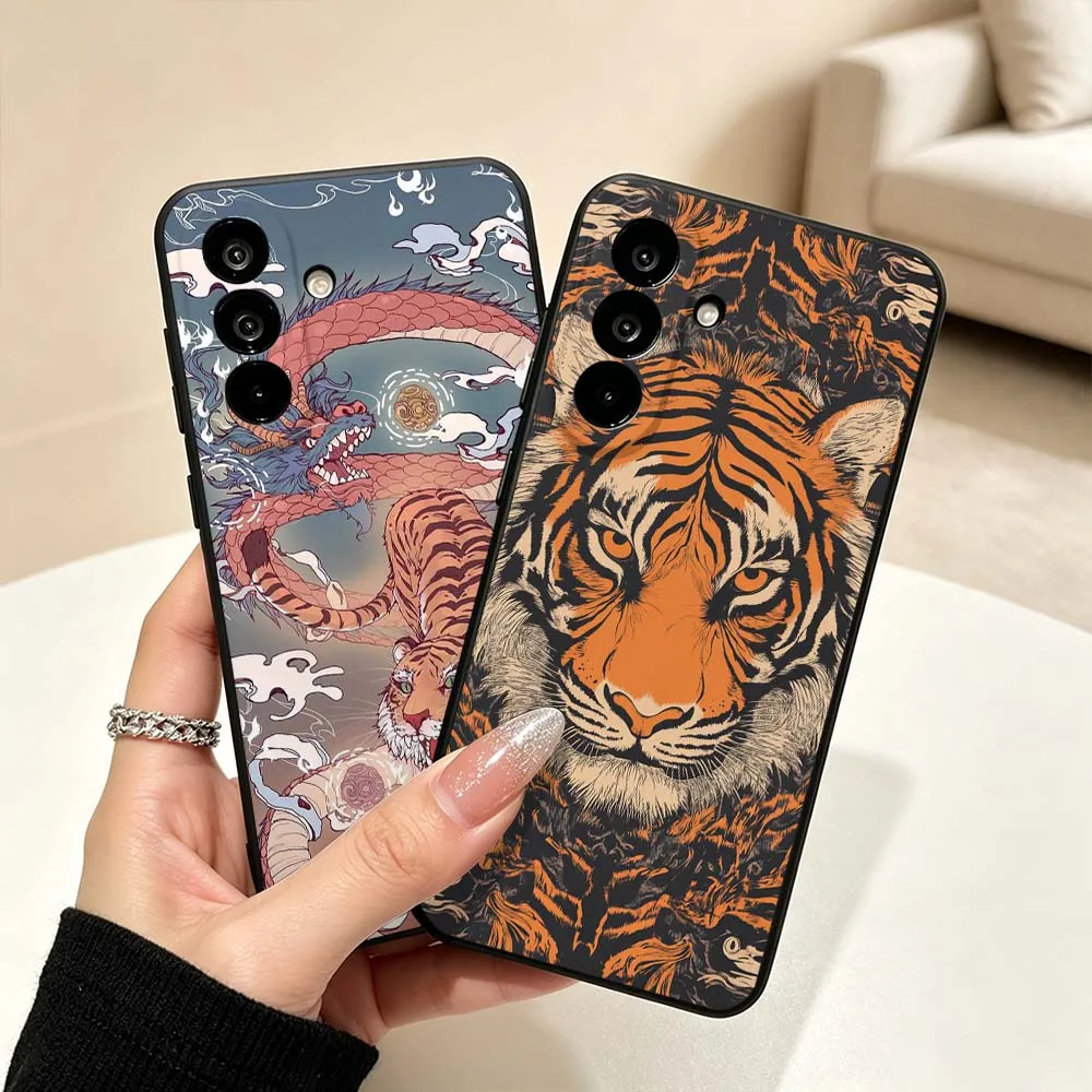 Tiger Art Pattern For Samsung Galaxy A73 A71 A56 A55 A54 A53 A52 A50 A40 A37 A36 A35 A32 A31 Phone Case Cover