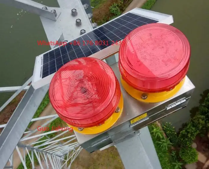 

ICAO Dual 2000cd Medium Intensity Obstruction Light (MIOL) Multi-LED Type Red for High Voltage Power Tower