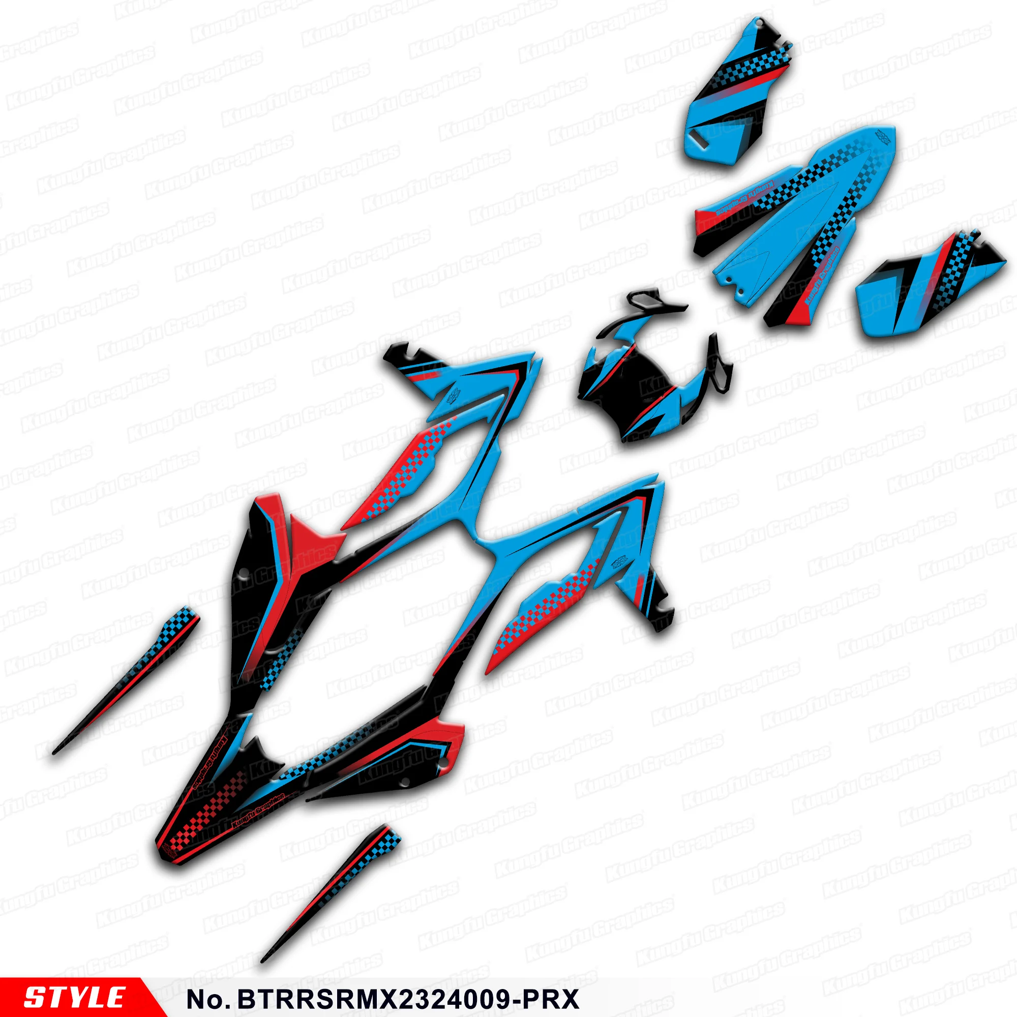 

Комплект наклеек JY RACING Custom Graphics Kit для BETA RR / RR-S / RX / MX 125-480 2023 2024, BTRRSRMX2324009-PRX