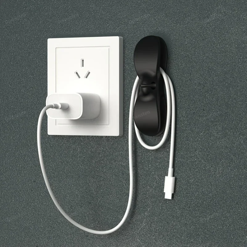 1-4 stücke Flexible Silikon Kabel Organisatoren Wickler Management Aufkleber Für Buchse Stecker USB Daten AUX Kabel Kabel Küche büro