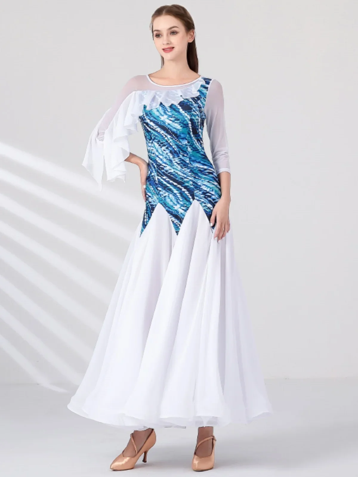 2025 모던댄스 드레스 볼룸댄스 의상 볼룸댄스 왈츠 연습복