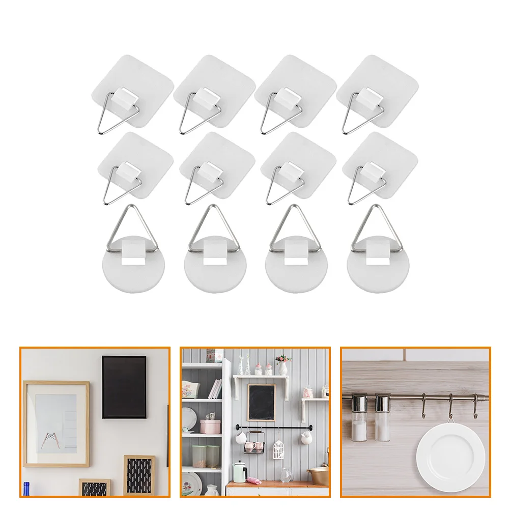 

60 шт. вертикальные вешалки для тарелок, настенные держатели, пластиковая невидимая подставка для тарелок, рамки для фотографий, прочная, простая установка