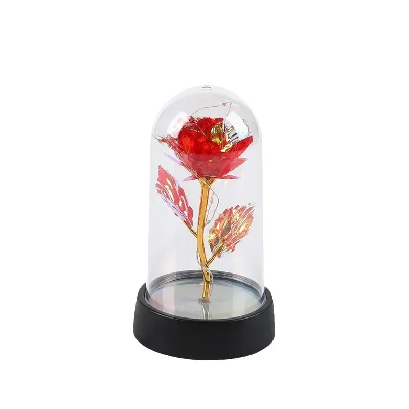 

Beautiful Colorful Rose Artificial Flowers LED Light Realistic Looking Night Light Rose Eternal Flower for Valentine's Day