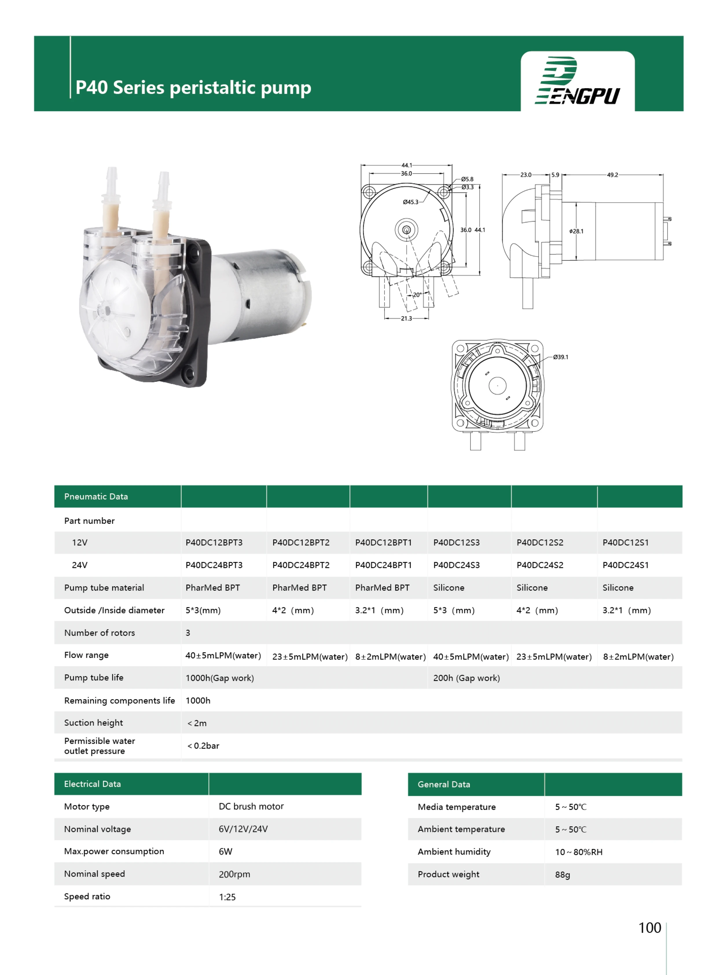 PENGPU 500mLPM 12 فولت 24 فولت مضخة تمعجية صغيرة صغيرة صغيرة أنبوب BPT لمضخات جرعات المياه السائلة من الدرجة الغذائية