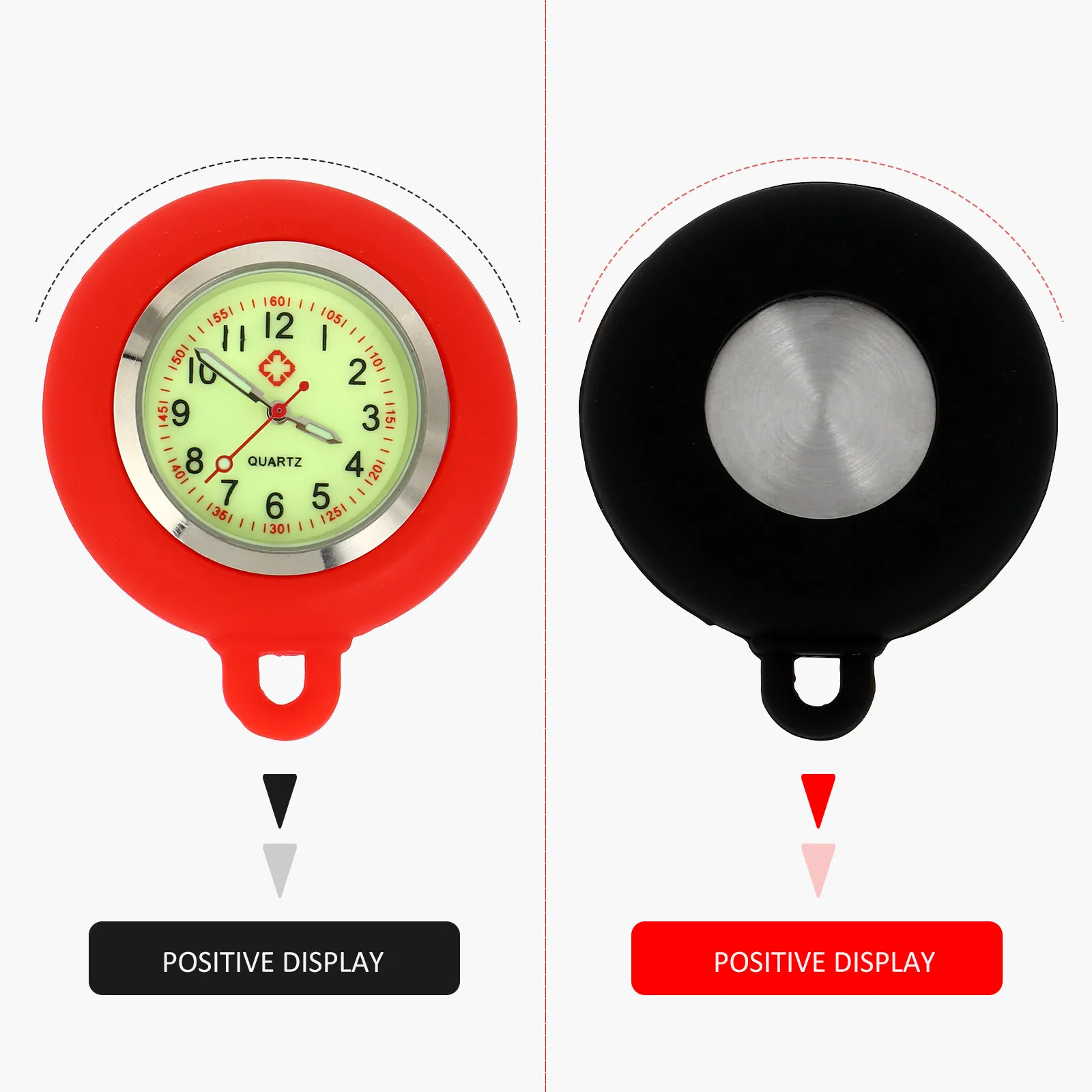 2Pcs Night Glow Silicone Pocket Watch Dial DIY Quartz Nurse Watch Parts Handmade Simple Dial for Nursing Fob Creative Gifts