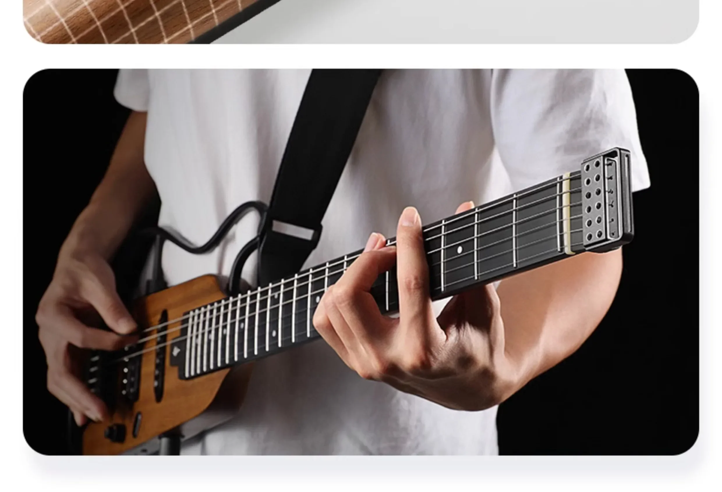 جيتار كهربائي محمول بدون رأس من Zero Design Rock Starter مقاس 38 بوصة تقنية قفل الجيتار الكهربائي